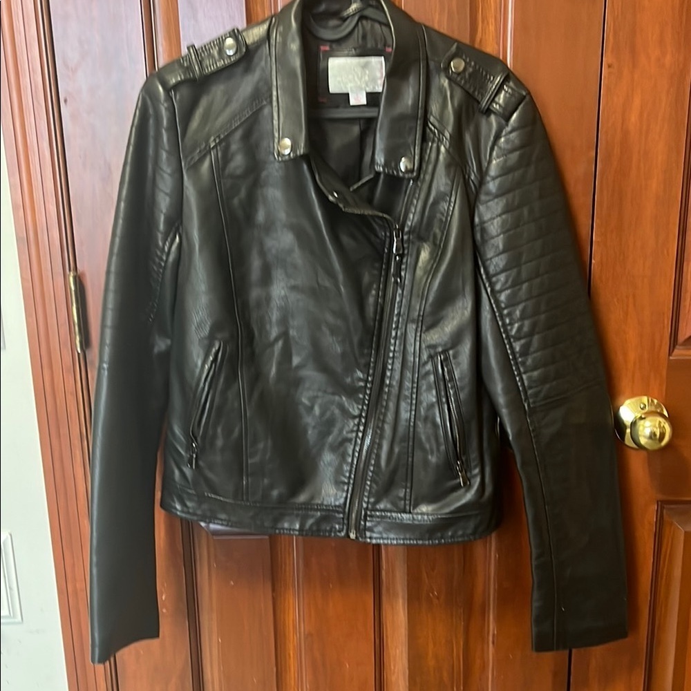 Xhilaration Women's Black Faux Leather Jacket